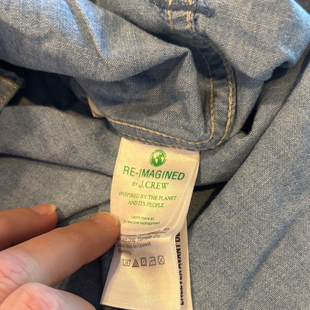 J. Crew Light Blue Denim Top - Picture 6 of 7